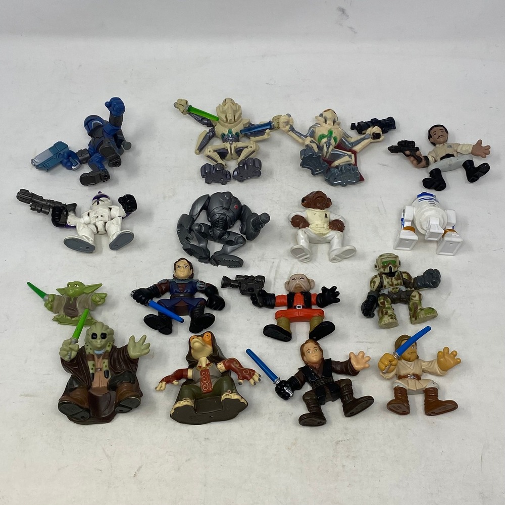 Star Wars Galactic Heroes Figure Lot Yoda Anakin Grievous R2-D2 Hasbro 15pc